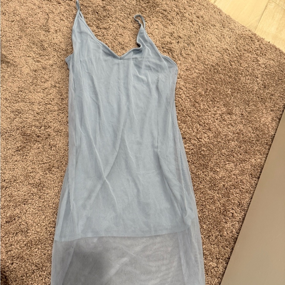 Blue midi dress